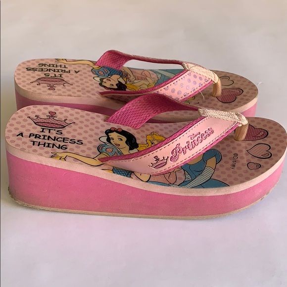 4/$20 Disney Princess Platform Flip Flops - Picture 2 of 8